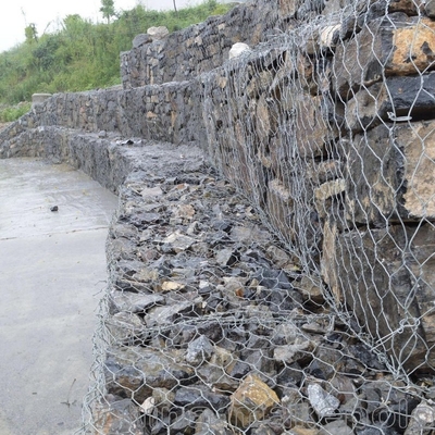 Cestas hexagonais galvanizadas de gavião trenzado de liga galvanizada para suporte de geogrid de construção
