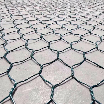 Galfan Soldado Gabion Basket 6 * 8CM tamanho de malha resistência ao desgaste