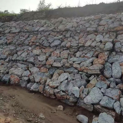 Caixa de gabião de soldadura pontual embalada com 3,0 mm de fio de selvedge galvanizado