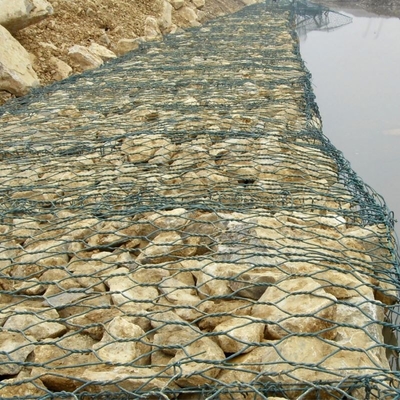 Caixa de carga pesada Soldada em ponto Soldada Galvanizado Gabion Parede de retenção