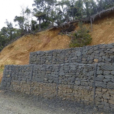 Caixa de carga pesada Soldada em ponto Soldada Galvanizado Gabion Parede de retenção