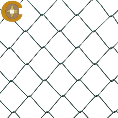 Grelha de cercas galvanizadas de ligação de cadeia de ferro com revestimento de plástico