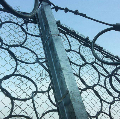 Galvanizado 4 mm fio 10 * 5m rede de rede redonda de barragem de rocha