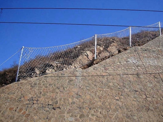 Redes de proteção contra quedas de rocha de malha de diamante galvanizado