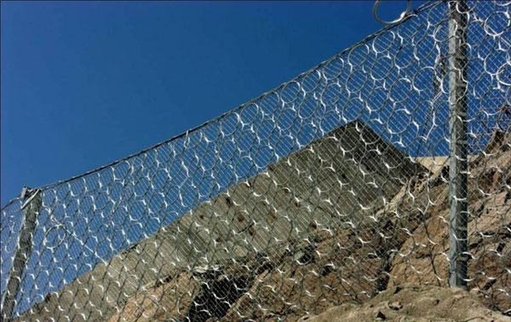 Redes de proteção contra quedas de rocha de malha de diamante galvanizado