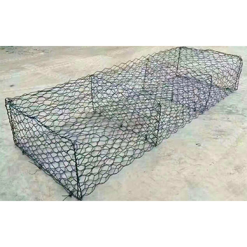 2.2mm Wire de aço PVC revestido Galfan Gabion Basket com cor de revestimento personalizado